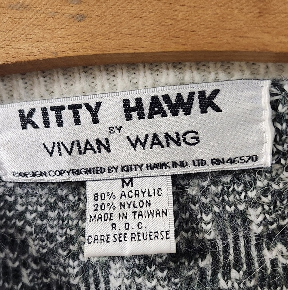 Kitty Hawk Vivian Wang Sweater Vintage Sz M - Picture 3 of 5